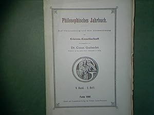 Bild des Verkufers fr Lotze's Metaphysik (Fortsetzung) - in: 5. Band, 2. Heft, 1892. - Philosophisches Jahrbuch. Auf Veranlassung und mit Untersttzung der Grres-Gesellschaft. Herausgegeben von Dr. Const. Gutberlet. zum Verkauf von books4less (Versandantiquariat Petra Gros GmbH & Co. KG)