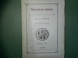 Bild des Verkufers fr Lotze's Metaphysik (Fortsetzung und Schluss) - in: 5. Band, 3. Heft, 1892. - Philosophisches Jahrbuch. Auf Veranlassung und mit Untersttzung der Grres-Gesellschaft. Herausgegeben von Dr. Const. Gutberlet. zum Verkauf von books4less (Versandantiquariat Petra Gros GmbH & Co. KG)