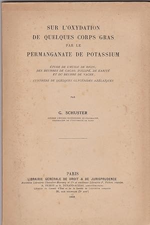 Sur l'oxydation de quelques corps gras par le permanganate de potassium, étude de l'huile de rici...