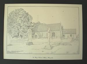 Bild des Verkufers fr St. Mary's Church - Natural History of Selborne Print zum Verkauf von The Bark of the Beech Tree