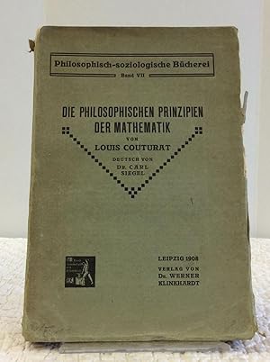 Bild des Verkufers fr DIE PHILOSOPHISCHEN PRINZIPIEN DER MATHEMATIK zum Verkauf von Kubik Fine Books Ltd., ABAA