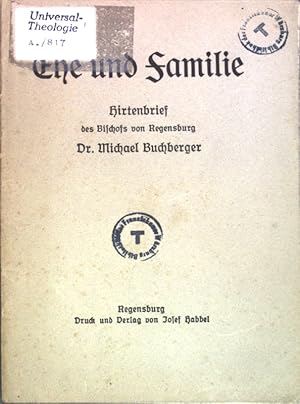 Imagen del vendedor de Ehe und Familie: Hirtenbrief. a la venta por books4less (Versandantiquariat Petra Gros GmbH & Co. KG)