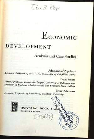 Image du vendeur pour Economic Development - Analysis and Case Studies mis en vente par books4less (Versandantiquariat Petra Gros GmbH & Co. KG)