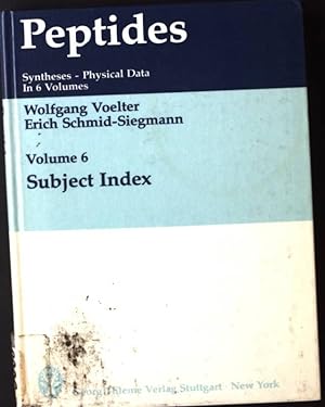 Bild des Verkufers fr Peptides: Subject Index Vol 6 zum Verkauf von books4less (Versandantiquariat Petra Gros GmbH & Co. KG)