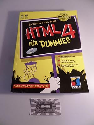 Seller image for HTML 4 fr Dummies : Das Einmaleins des Hypertextes, mit HTML 4 coole Web-Seiten basteln, eigene Web-Seiten auf den Server legen - Gegen den tglichen Frust mit HTML [Buch & CD-ROm]. for sale by Druckwaren Antiquariat