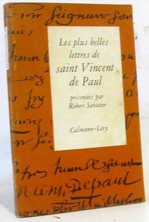 Imagen del vendedor de Les plus belles lettres de Saint Vincent de Paul a la venta por crealivres