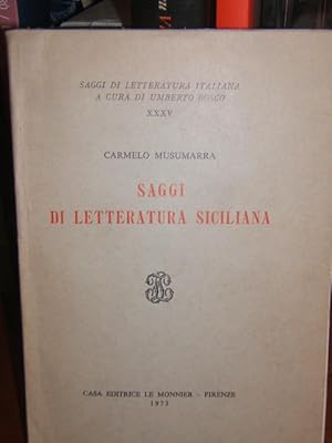 SAGGI DI LETTERATURA SICILIANA.,