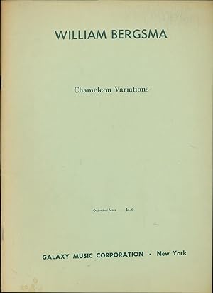 Bild des Verkufers fr Chameleon Variations. Orchestral score, etc zum Verkauf von CorgiPack