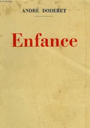 Seller image for ENFANCE. for sale by Le-Livre