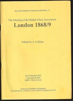 Seller image for The Meeting of the British Chess Association London 1868/9 for sale by The Book Collector, Inc. ABAA, ILAB