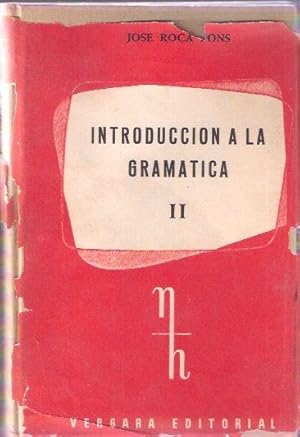 Immagine del venditore per Introduccin a la Gramtica II venduto da SOSTIENE PEREIRA