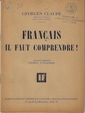 "Francais il Faut Comprendre!" (Collaborator Propaganda)