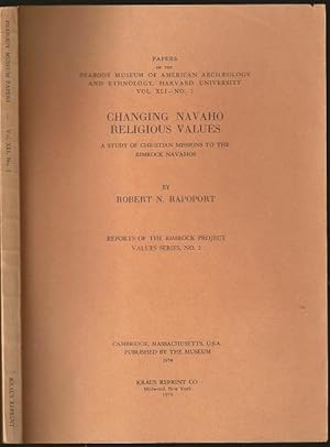 Imagen del vendedor de Changing Navaho Religious Values: A Study of Christian Missions to the Rimrock Navahos a la venta por The Book Collector, Inc. ABAA, ILAB