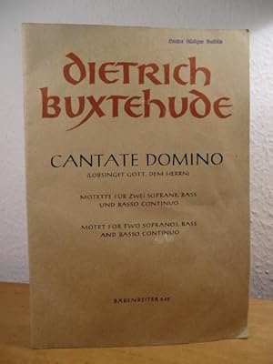 Bild des Verkufers fr Cantate Domino (Lobsinget Gott, dem Herrn). Motette fr zwei Soprane, Ba oder Chor und Basso continuo zum Verkauf von Antiquariat Weber