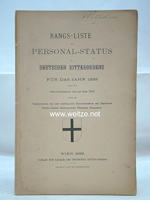 Immagine del venditore per Rang-Liste und Personal-Status des Deutschen Ritterordens fr das Jahr 1899, venduto da Antiquariat Ehbrecht - Preis inkl. MwSt.