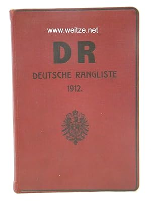 Bild des Verkufers fr Deutsche Rangliste umfassend das gesamte aktive Offizierkorps der deutschen Armee und Marine und seinen Nachwuchs, zum Verkauf von Antiquariat Ehbrecht - Preis inkl. MwSt.