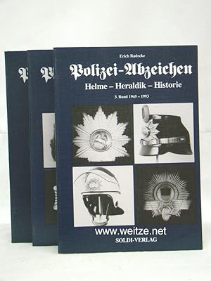 Bild des Verkufers fr Polizei-Abzeichen, Helme - Heraldik - Historie. Hier Band 1-3 in 3 Bchern KOMPLETT ! zum Verkauf von Antiquariat Ehbrecht - Preis inkl. MwSt.