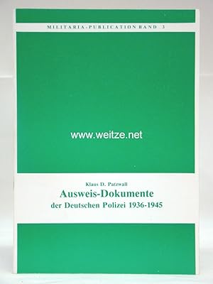 Image du vendeur pour Ausweis-Dokumente der deutschen Polizei 1936 - 1945. mis en vente par Antiquariat Ehbrecht - Preis inkl. MwSt.