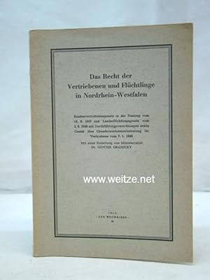 Seller image for Das Recht der Vertriebenen und Flchtlinge in Nordrhein-Westfalen, for sale by Antiquariat Ehbrecht - Preis inkl. MwSt.