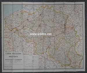 Carte Routiere de la Begique du Grand Duche de Luxemburg et des Regions Limitrophes,