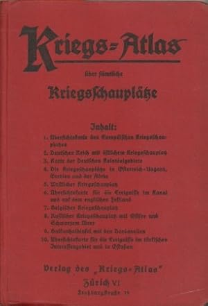 Seller image for Kriegs-Atlas ber smtliche Kriegsschaupltze, for sale by Antiquariat Ehbrecht - Preis inkl. MwSt.