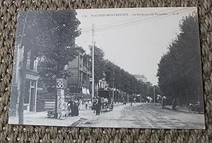 carte postale ancienne Saint-Cloud-Montretout Boulevard de versailles Commerces habitants essence