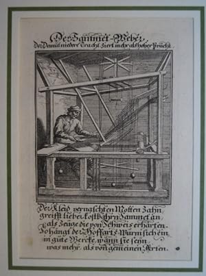 Der Sammet Weber. Kupferstich aus Christoph Weigels Ständebuch von 1711.