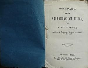 Imagen del vendedor de Tratado de las Obligaciones del Hombre. a la venta por Hesperia Libros