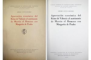 Seller image for Aportacin econmica del Reino de Valencia al matrimonio de Martn el Humano con Margarita de Prades. for sale by Hesperia Libros