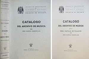 Imagen del vendedor de Catlogo del Archivo de Msica de la Real Capilla de Palacio [Palacio de Oriente de Madrid]. a la venta por Hesperia Libros