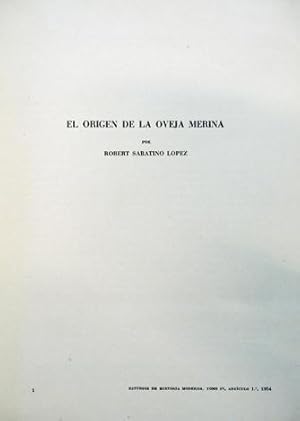 Seller image for El orgen de la Oveja Merina. for sale by Hesperia Libros