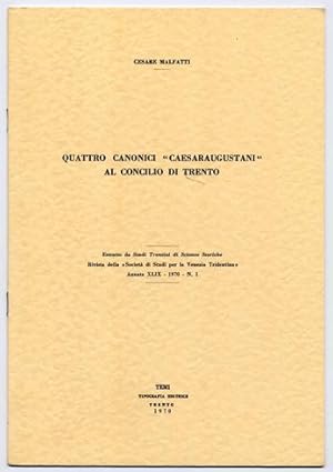 Immagine del venditore per Quatro Canonici "Caesaraugustani" al Concilio di Trento. venduto da Hesperia Libros