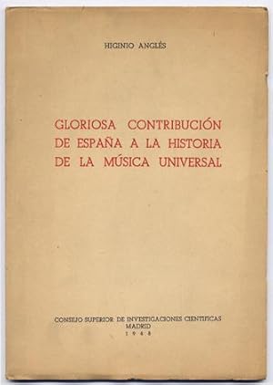 Imagen del vendedor de Gloriosa contribucin de Espaa a la historia de la msica universal. a la venta por Hesperia Libros