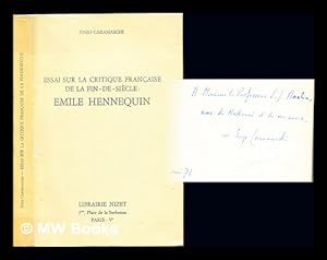 Immagine del venditore per Essai sur la critique francaise de la fine-de-siecle: emile hennequin venduto da MW Books