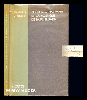 Seller image for Posie ininterrompue et la potique de Paul luard for sale by MW Books
