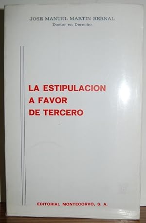 Immagine del venditore per LA ESTIPULACION A FAVOR DE TERCERO venduto da Fbula Libros (Librera Jimnez-Bravo)