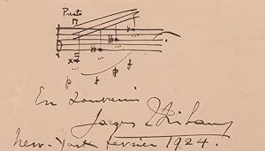 Seller image for JACQUES THIBAUD (1880-1953 Flugzeugabsturz) franzsischer Geiger, bildete mit Pau Casals und Alfred Cortot , das wohl berhmteste Trio (Archduke Trio) der Musikgeschichte for sale by Herbst-Auktionen