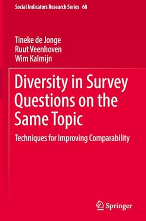Immagine del venditore per Diversity in Survey Questions on the Same Topic : Techniques for Improving Comparability venduto da AHA-BUCH GmbH