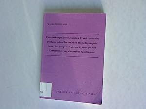 Bild des Verkufers fr Untersuchungen zur ektopischen Transkription des Duchenne'schen/Becker'schen Muskeldystrophie-Gens: Analyse pathologischer Transkripte und Charakterisierung alternativer Spleimuster. zum Verkauf von Antiquariat Bookfarm