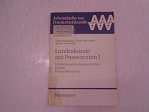 Imagen del vendedor de Landeskunde mit Pressetexten I. Erarbeitung landeskundlicher Inhalte. a la venta por Antiquariat Bookfarm