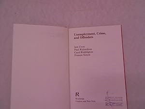 Seller image for Unemployment, Crime, and Offenders. for sale by Antiquariat Bookfarm