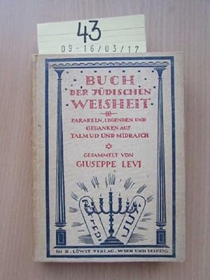 Seller image for Buch der jdischen Weisheit Parabeln, Legenden und Gedanken aus Talmud und Midrasch / Erster Band for sale by Bookstore-Online