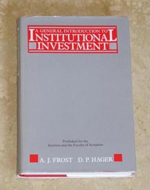 Seller image for A General Introduction to Institutlional Investment for sale by Makovski Books