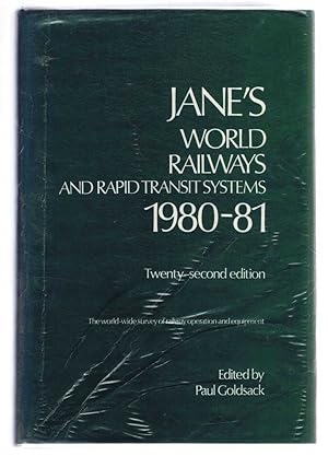 Jane's World Railways & Rapid Transport Systems 1980-81. Twenty-second edition