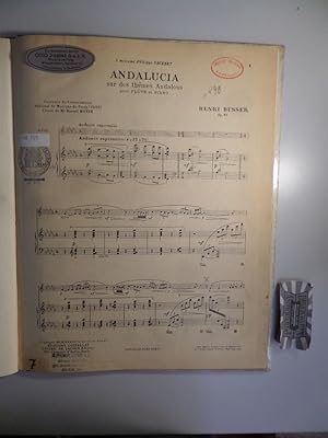 Bild des Verkufers fr Henri Busser - Op. 86 : Andalucia sur des themes Andalous pour Flute et Piano. zum Verkauf von Druckwaren Antiquariat