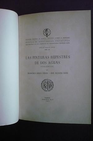 Immagine del venditore per LAS PINTURAS RUPESTRES DE DOS AGUAS (Valencia). venduto da Auca Llibres Antics / Yara Prez Jorques