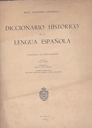 Seller image for Diccionario histrico de la lengua espaola. Seminario de lexicografa. Fascculo Cuarto for sale by LIBRERA GULLIVER