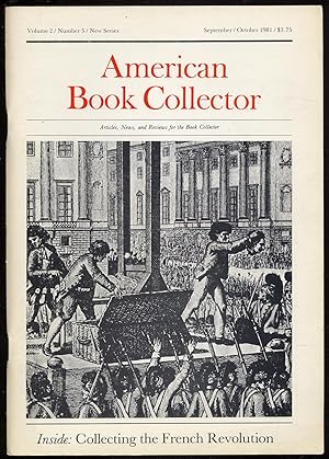 Seller image for American Book Collector: New Series, Volume 2, Number 5, September/October, 1981 for sale by Between the Covers-Rare Books, Inc. ABAA