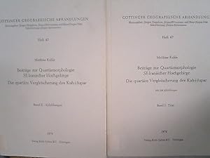 Imagen del vendedor de Beitrge zur Quartrmorphologie SE-iranischer Hochgebirge : die quartre Vergletscherung des Kuh-i-Jupar. 2 Bnde (komplett). Gttinger geographische Abhandlungen, Heft 67. a la venta por Antiquariat Bookfarm