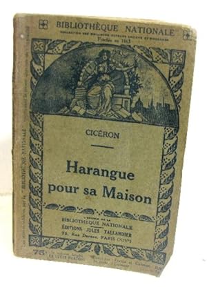 Imagen del vendedor de Harangue pour sa maison a la venta por crealivres